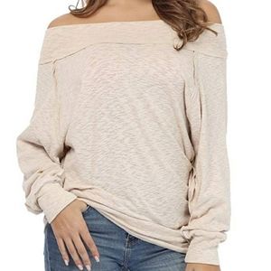 Womens Dolman Sleeve Off Shoulder Top